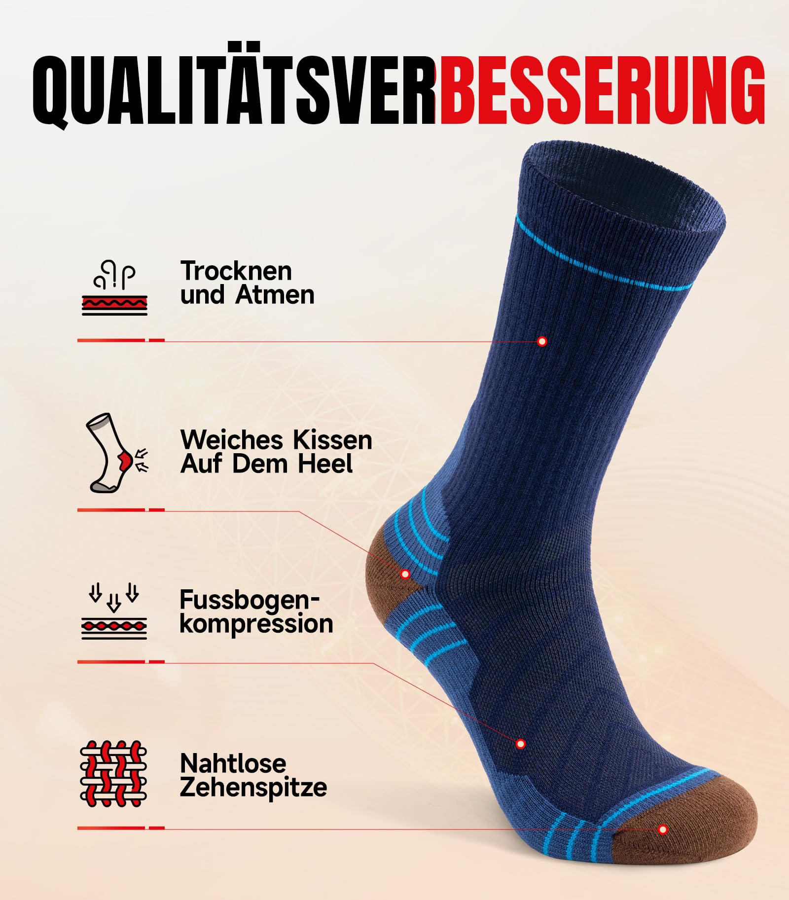 PULIOU Lot de 3 paires de chaussettes thermiques d'hiver super douces en laine mérinos pour homme et femme, idéales pour le ski, la neige et un cadeau élégant