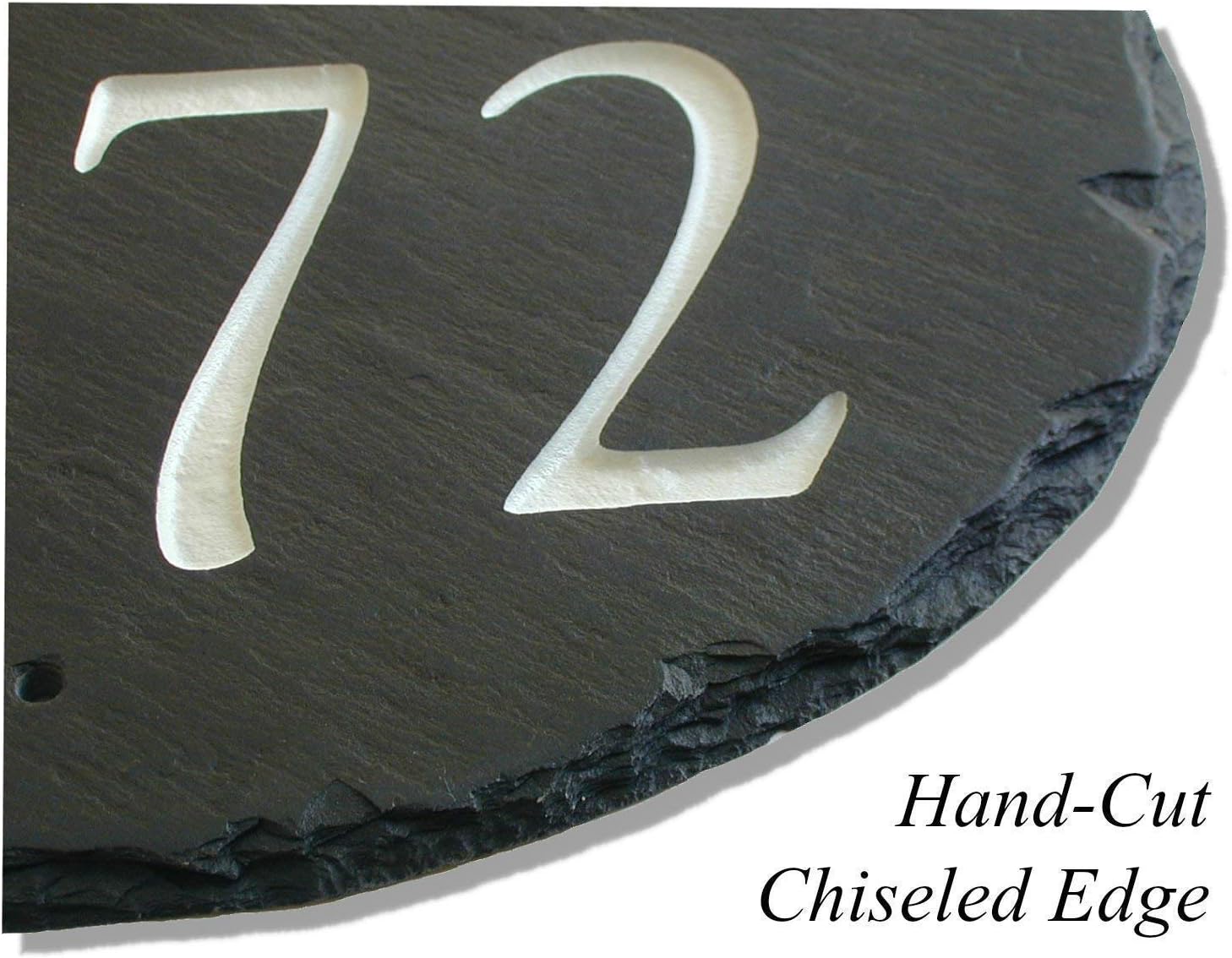 CARVED SLATE House Numbers Address Sign/LAWN STAKE/Driveway Stone Marker/Plaque post