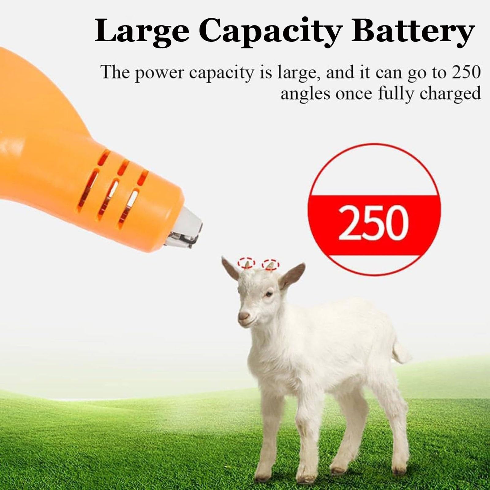 Dehorner elettrico per vitelli, pecore, capre - Rimozione del corno senza fili a riscaldamento rapido - Attrezzature per il bestiame agricolo sicuro ed efficiente