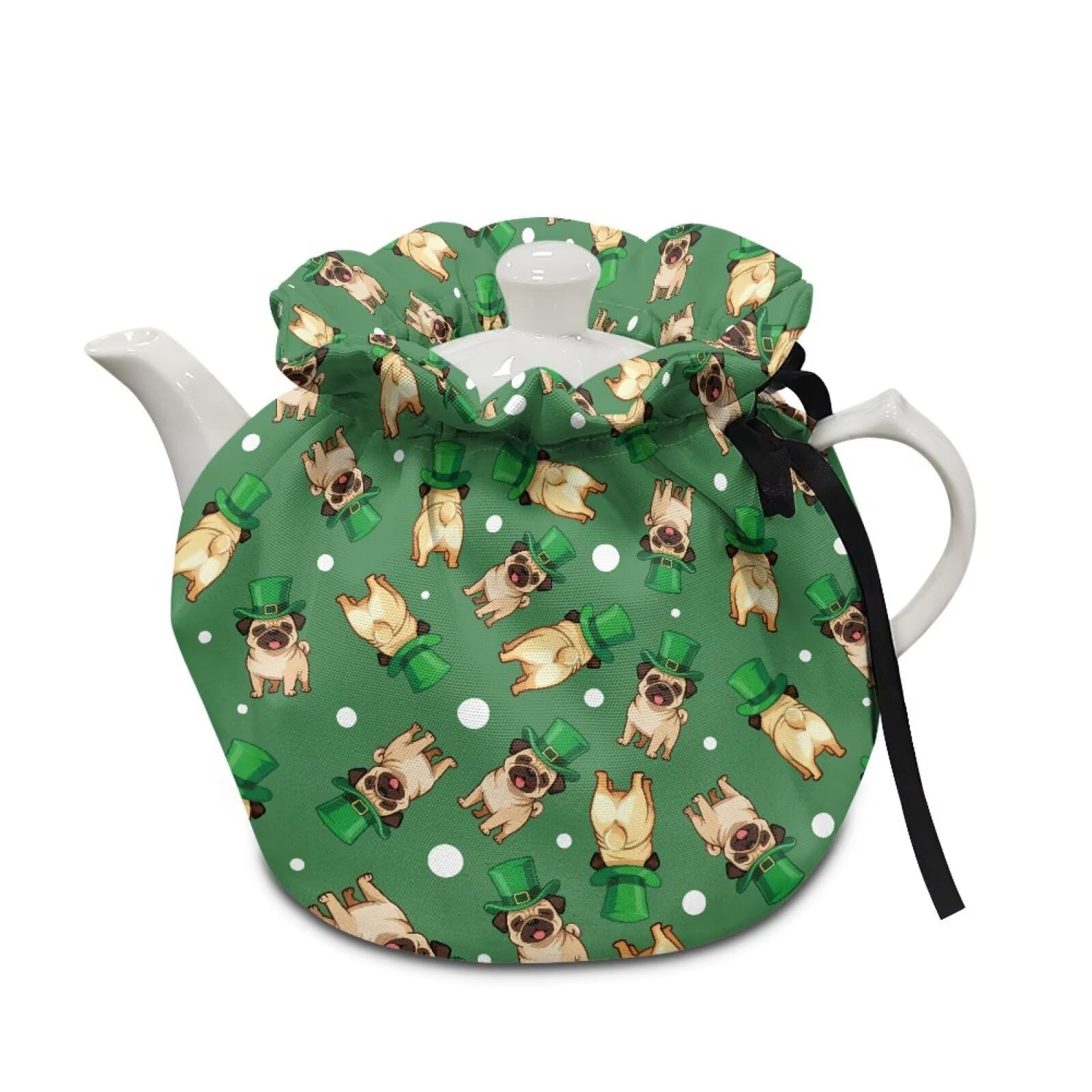 Urndoeng Teapot Thermal Cover Christmas Lights Print Tea Cozy For Teapot Insulated For Protecting Kettle Coffee Pot Ideal To Keep Warm At Breakfast Kitchen And Coffee Table Decorations