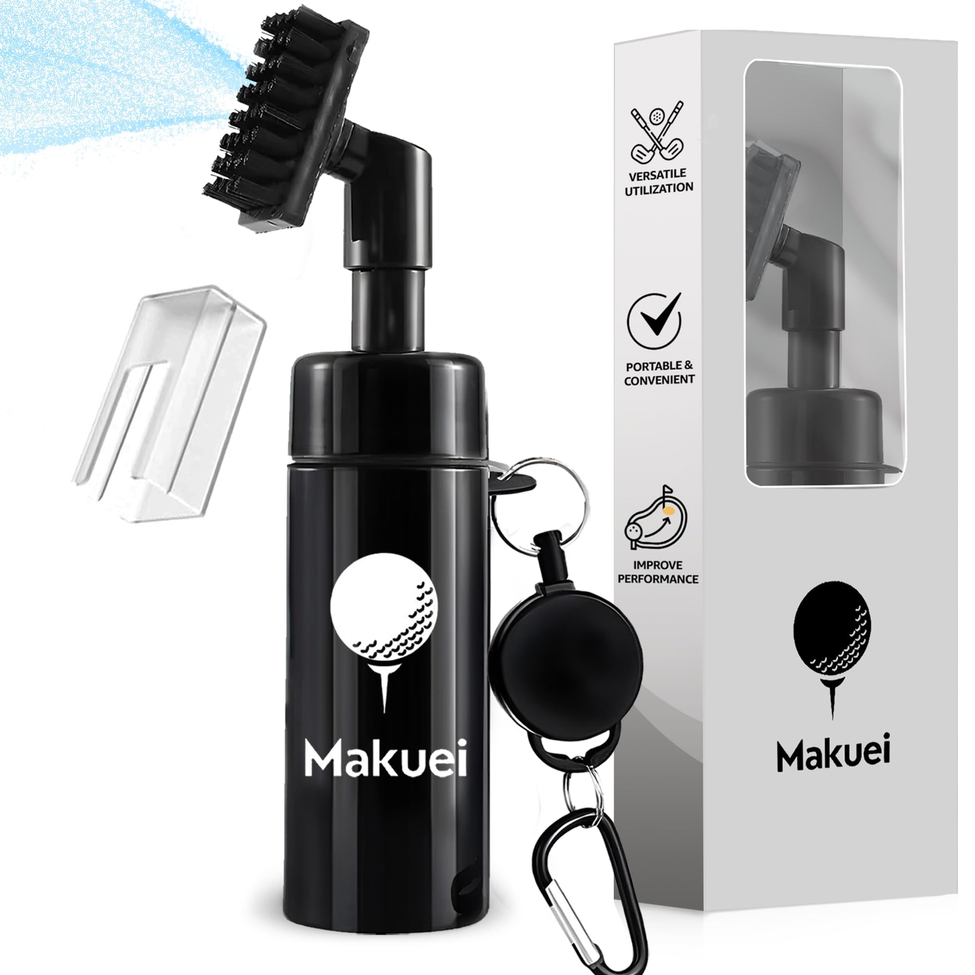 Makuei Cepillo Limpiador de Palos de Golf Accesorios Bolsa Regalo Golfistas