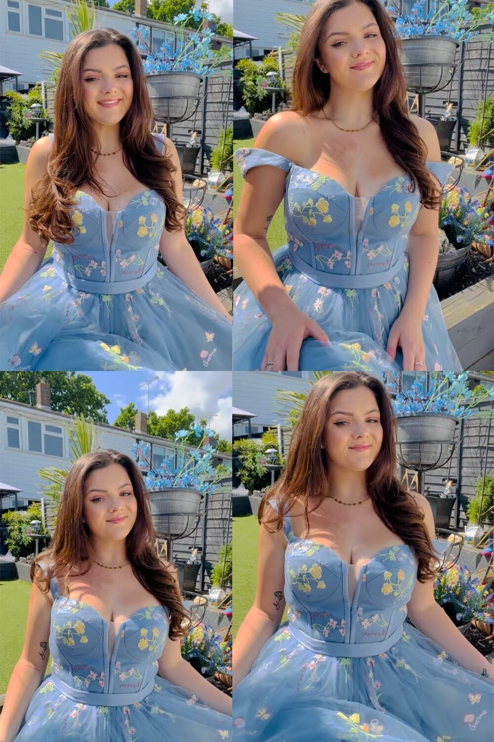 Xijun Tulle Short Homecoming Dresses Teens Flower Embroidery Mini HOCO Dress Corset Prom Cocktail Party Gowns