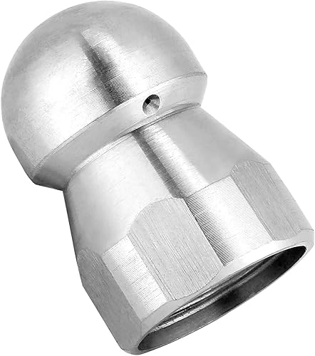 Miniatura 2 de Yosoo Health Gear - Boquilla de chorro de drenaje de acero inoxidable, boquilla de chorro de alcantarillado fija de acero inoxidable, boquilla de