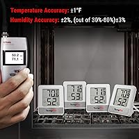 Vista 7 de ThermoPro TP49 2 Piezas Termómetro Higrómetro Digital de Interior Mini Higrómetro Termómetro con Monitor de Temperatura y Humedad Termómetro