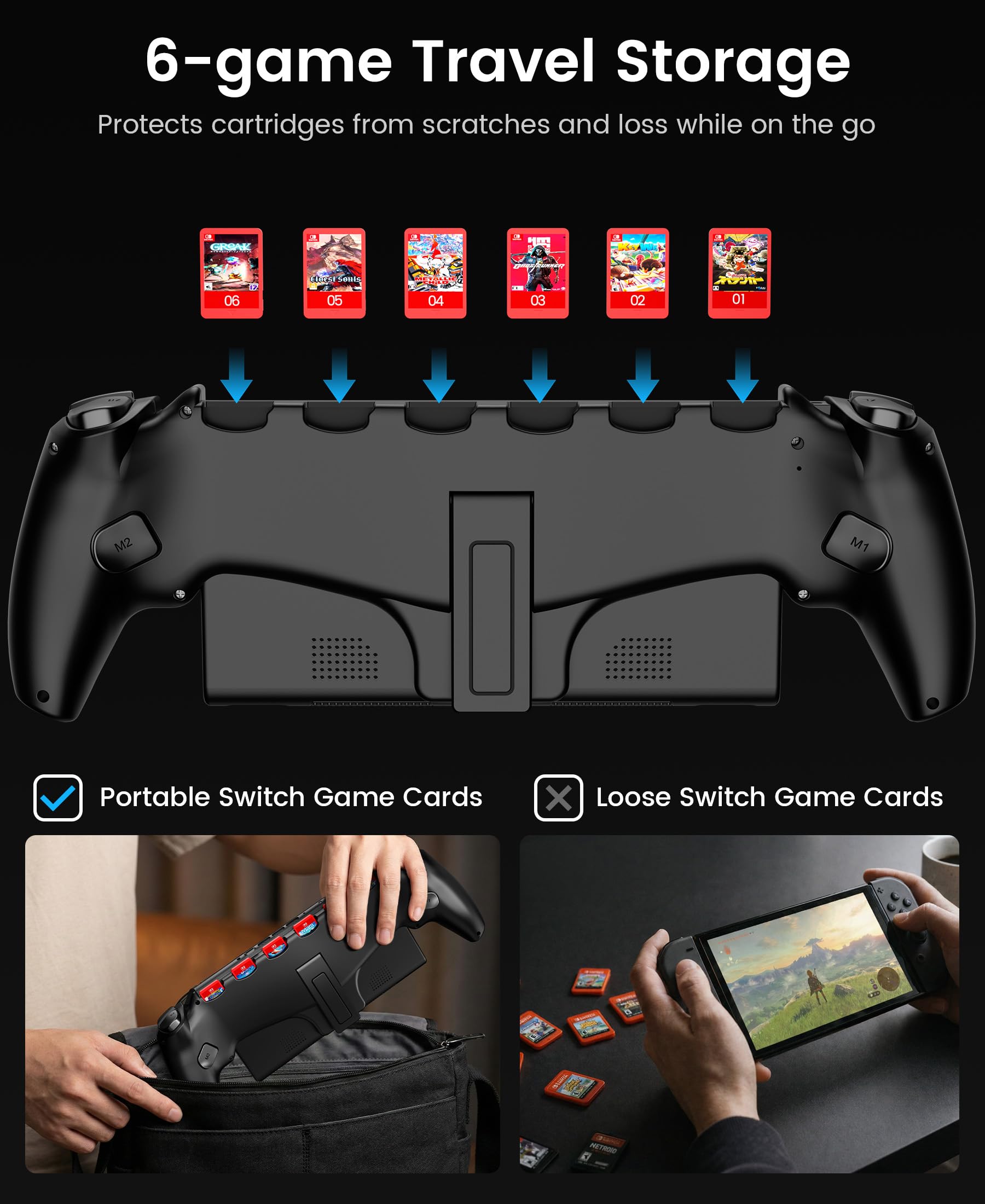 ALEEMTRY Switch Controller Handheld für Switch 2 Konsole, Kabellose Bluetooth Großer Griff Controller Switch 2 mit RGB Hall-Effekt Joysticks/1000mAh Akku/Turbo/Dual Vibration/Makro-Rücktasten