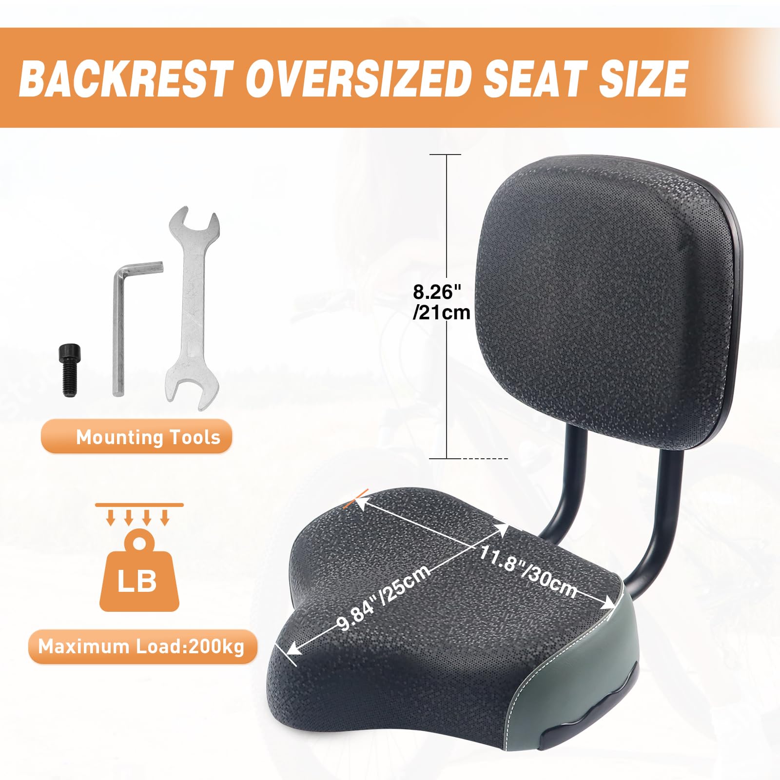 fahrradsattel bis 200 kg MEGHNA Rückenlehne Sattel mit Rückenlehne Oversize komfortable weich Sattel mit PU-Kissen (3D-Grau-Point) Sport & Freizeit Farbe:Gelb Cube Stereo Hybrid 120 High Speed