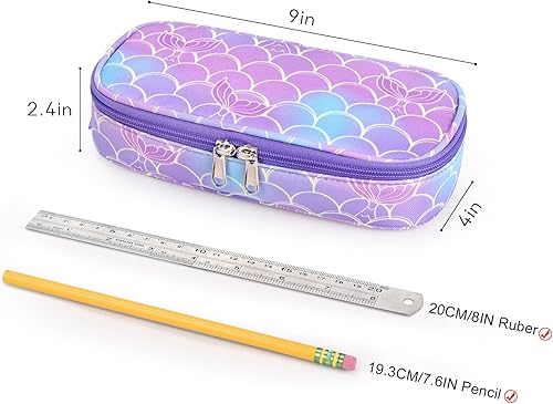 Miniatura 3 de mibasies - Cartuchera de sirena para niñas y niños, estuche suave para bolígrafos