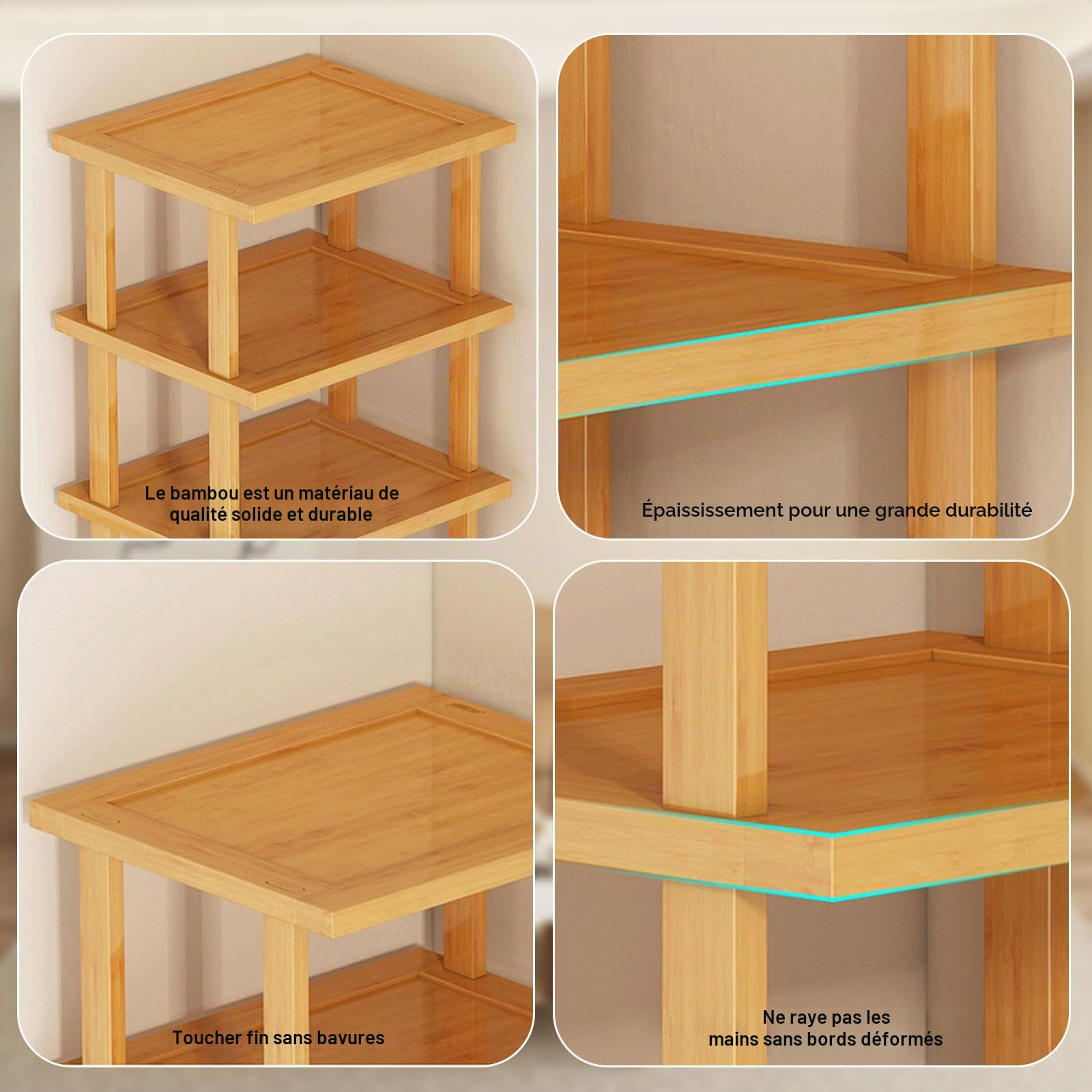 GAESHOW Étagère à Chaussures en Bambou, Armoire à Chaussures à 7 Niveaux, Etagere Chaussure, Rangement Chaussure pour Entrée, Salon, Chambre à Coucher, 25 × 23 × 115 cm