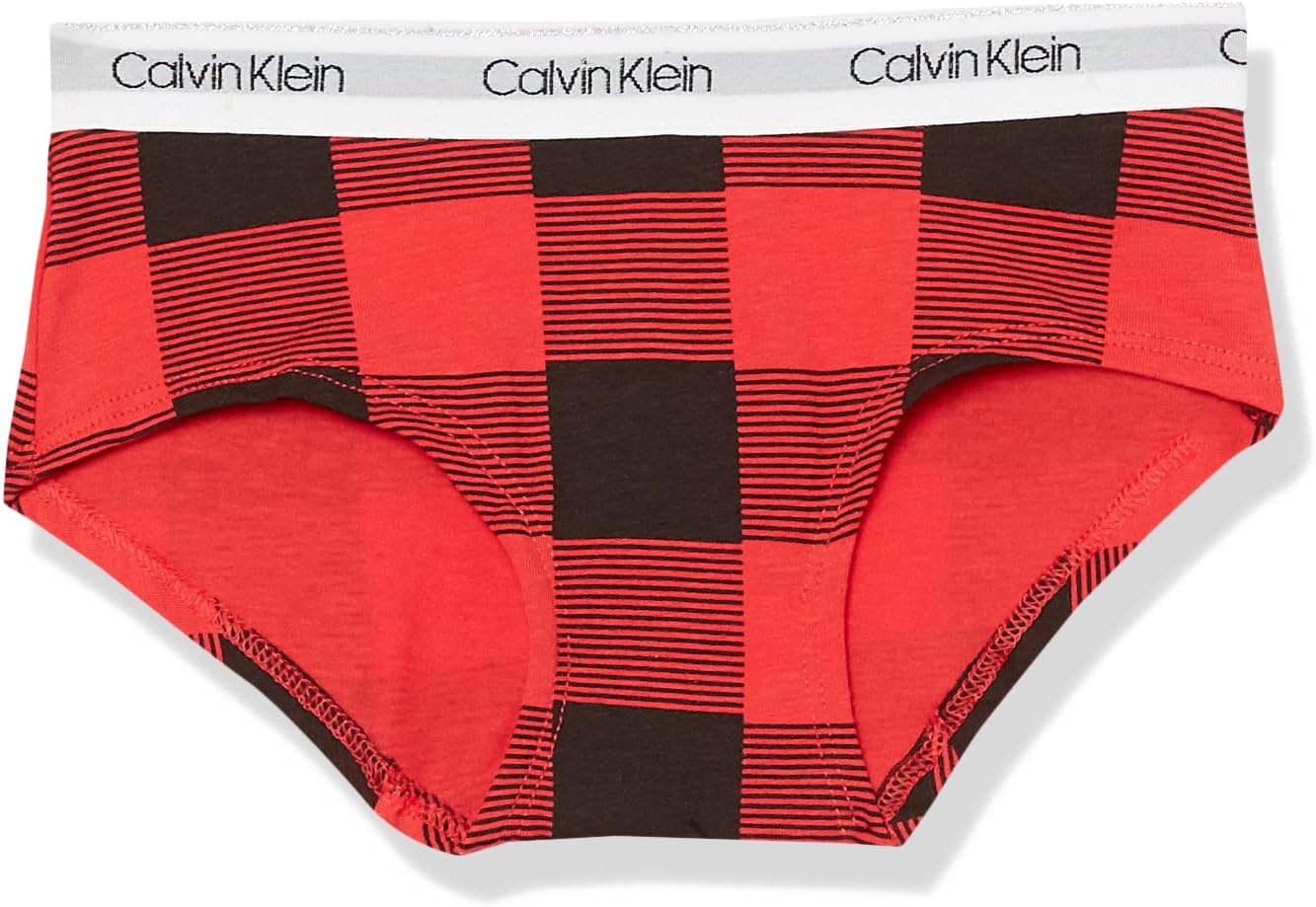 Calvin Klein Kids Girls' Modern Cotton Hipster Underwear 3-Pack - Image 4