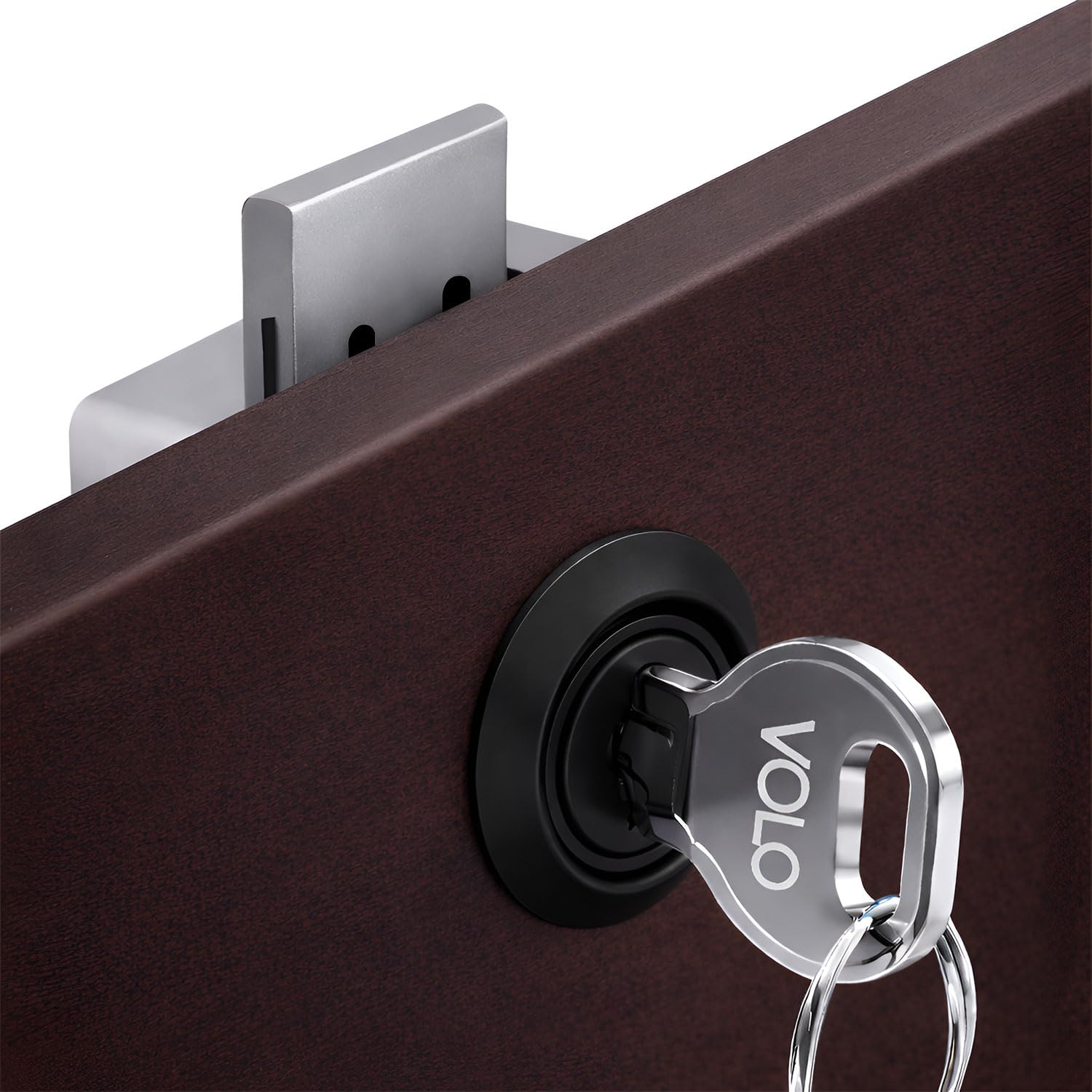 Secure Cupboard Locks - Black Matt Finish -1