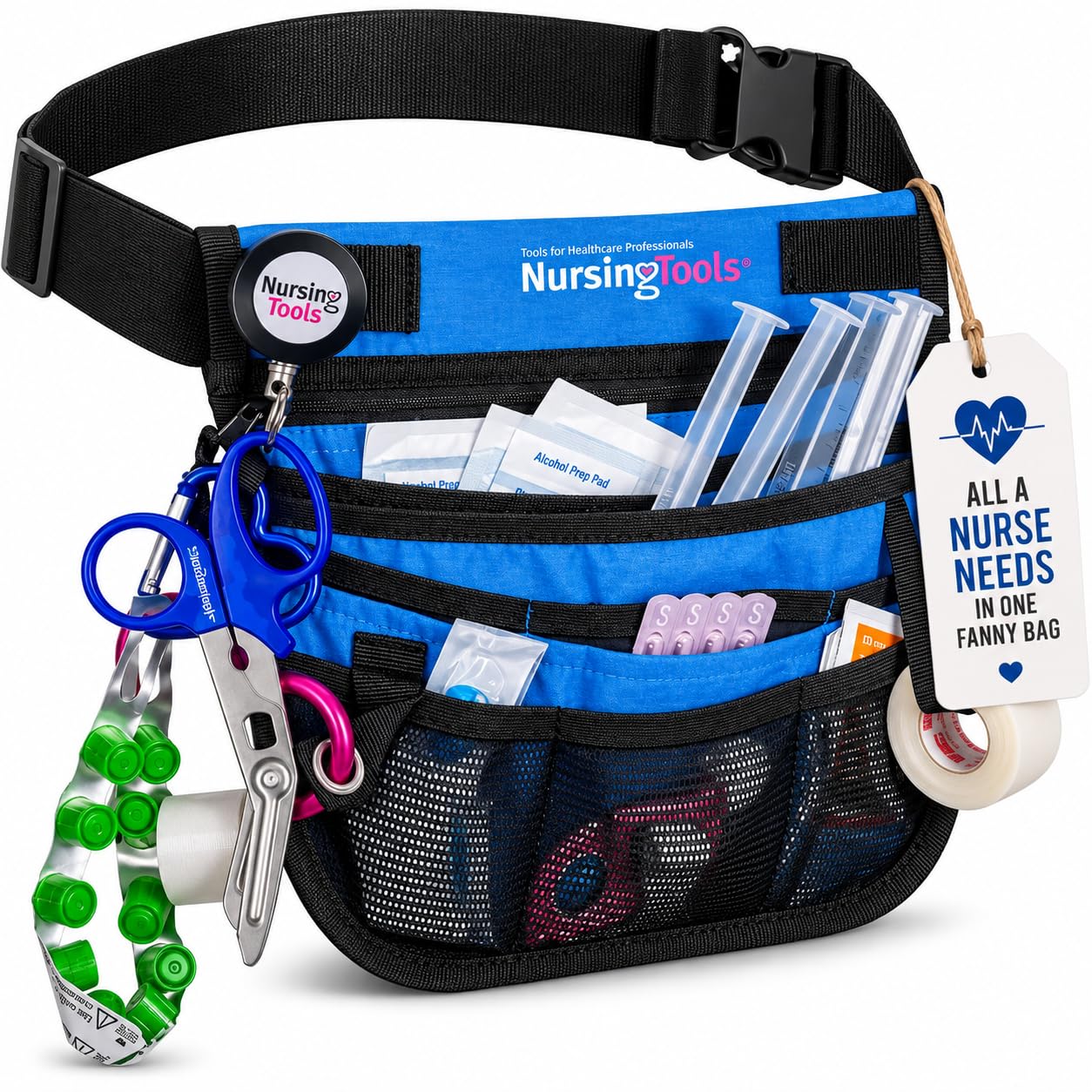 Kangapak Nurse Fanny Pack Multi Compartment Waist Organizer Tool Bag for Students, Practitioners &amp; Medical Professionals