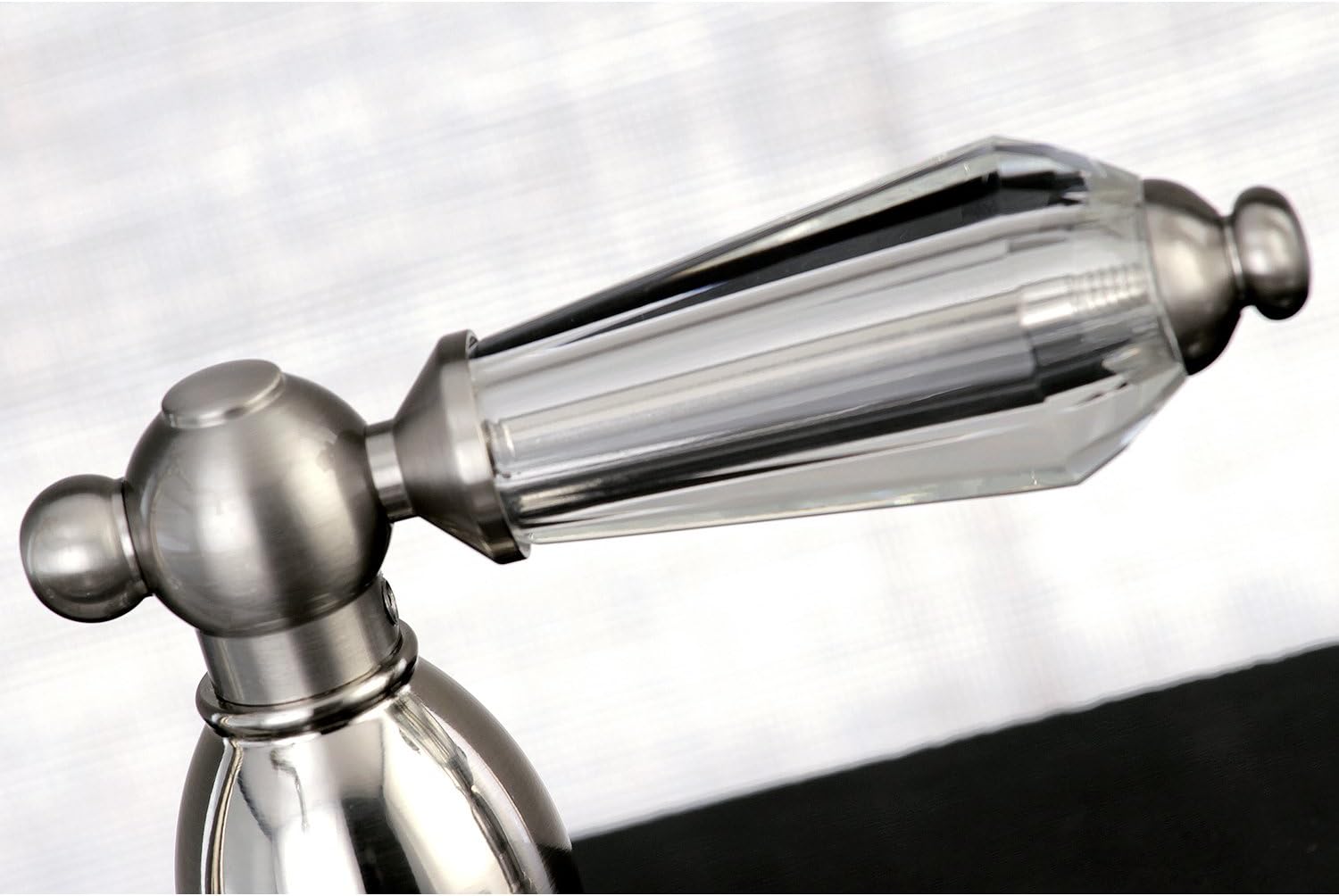 Kingston Brass KB1758WLLBS 8" Centerset Kitchen Faucet with Brass Sprayer, 8-5/8" in Spout Reach, Brushed Nickel