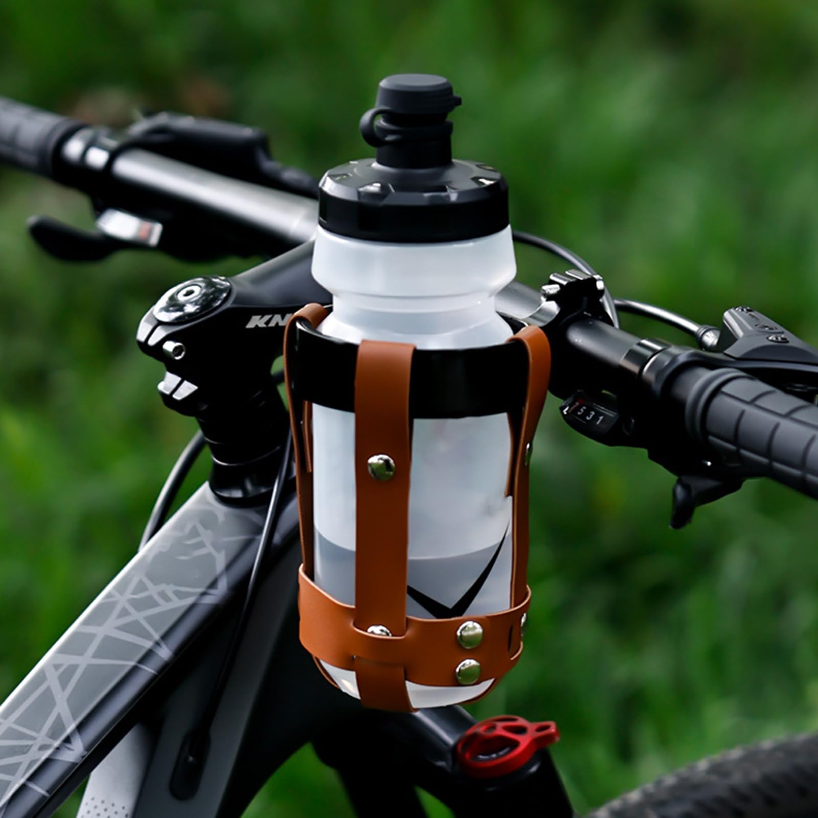 Amazon | ヴィンテージレザーロードバイクハンドルバーカップホルダー