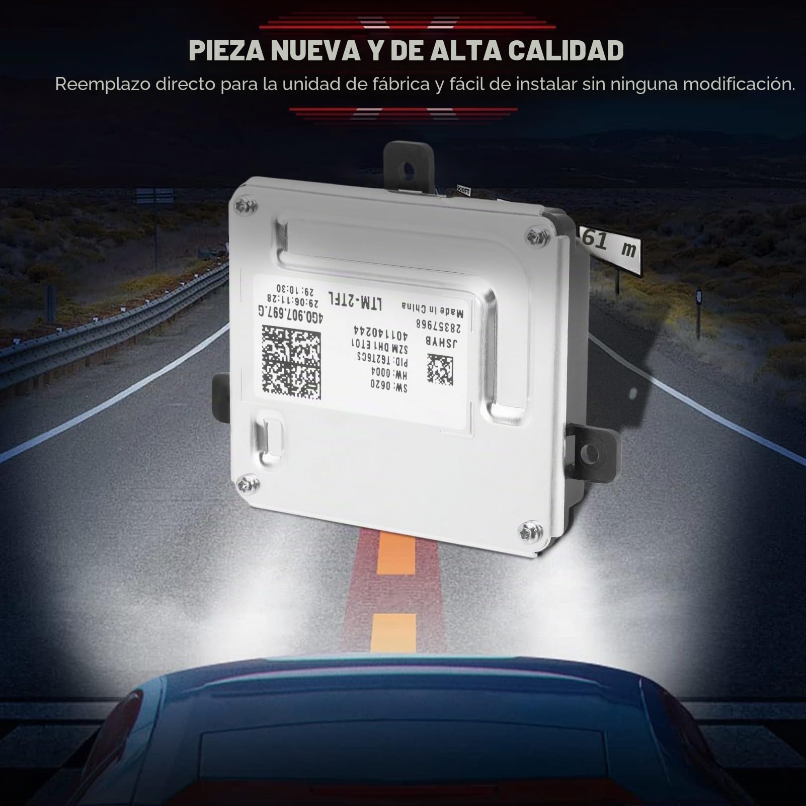Estabilizador para Polo 2014-2017 Golf 4G0907697G Diurna Unidad Control Módulo Potencia Faro Dispositivo para Amarok Caddy Alhambra 4G0 907 697 G LTM-2TFL
