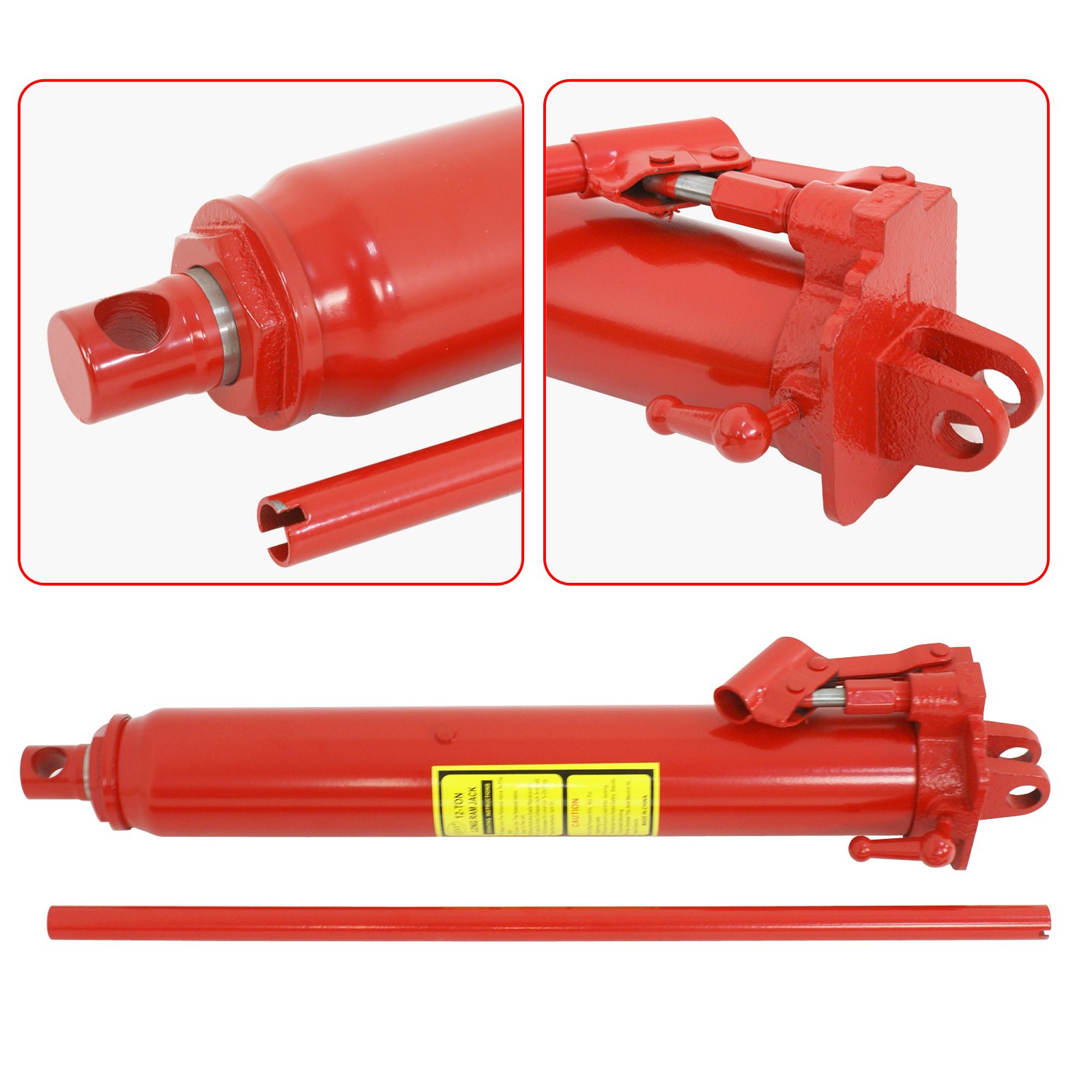 ZENY 12 Ton Hydraulic Ram for Shop Crane, Engine Hoist, Cherry Picker
