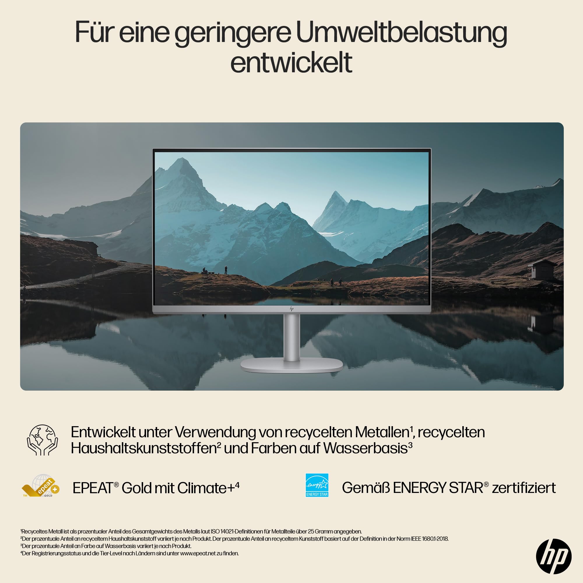 HP OmniStudio X 27-cs0273ng All-in-One KI PC, 27 Zoll Entspiegeltes FHD-Display, Intel Core Ultra 7 155H, 16 GB DDR5-SDRAM, 1 TB SSD, Intel Arc Graphics, Windows 11 Home, QWERTZ Tastatur, Silber