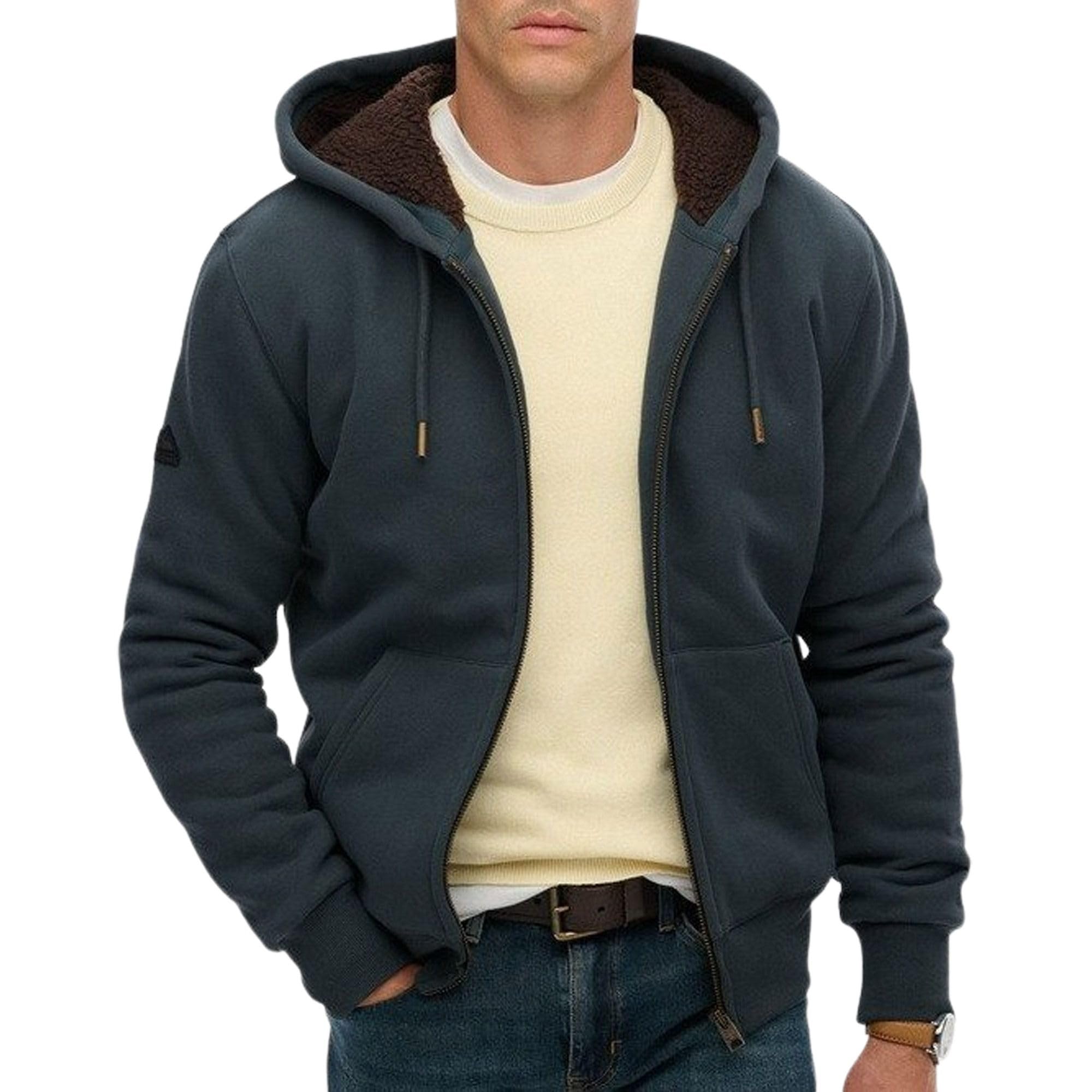 Superdry Men's Gris Hooded Sweatshirt Borg
