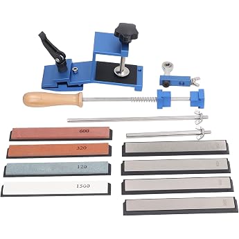 Knife Sharpener, Knife Sharpening Kit, Knife Sharpener Kit, 304 Stainless Steel, Easy Operation, 360  Rotation, 4 Whetstones, Abrasion Resistant, Corrosion Resistant, Polishing Retention System, For Home Use