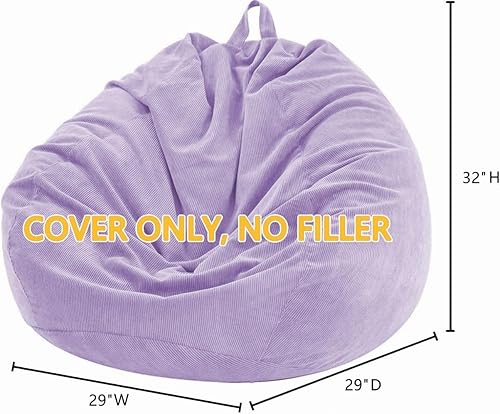 Miniatura 231 de Nobildonna - Funda para silla de puf (relleno sin relleno) de nido de pájaro para niños y adultos. Puf extra grande para almacenamiento de animales