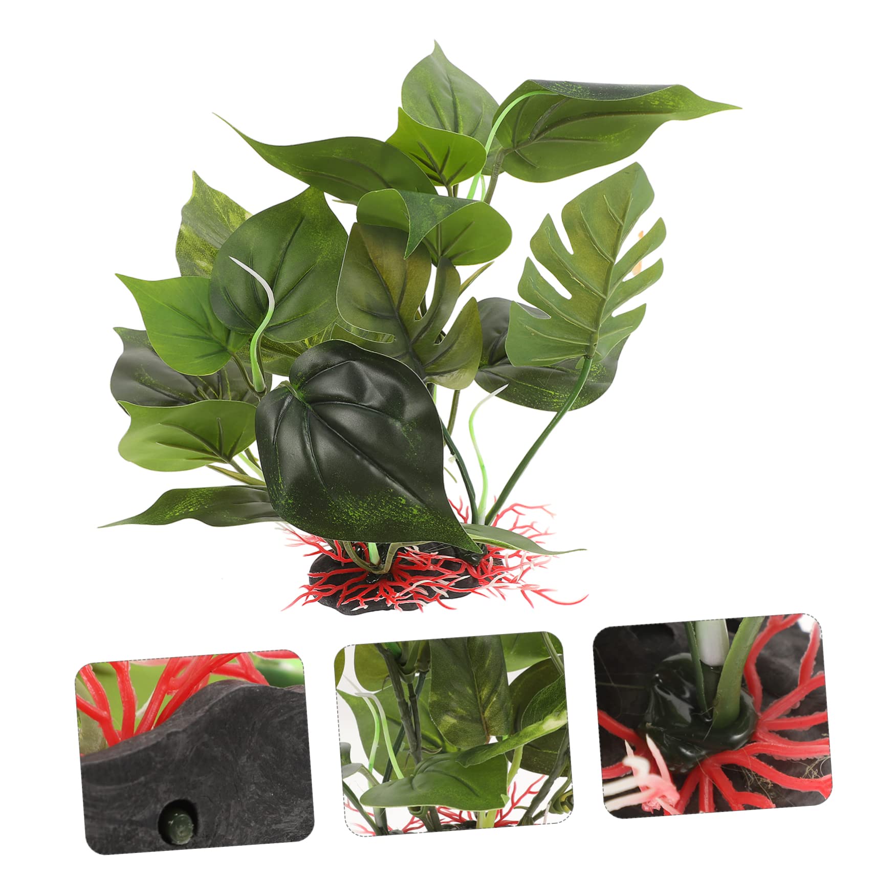 BESPORTBLE 3piezas Planta Artificial para Acuario Decoración Lifelike Accesorio De Pecera para Ocultar y Jugar Acuarios y Terrarios Material Seguro y Fácil De Mantener