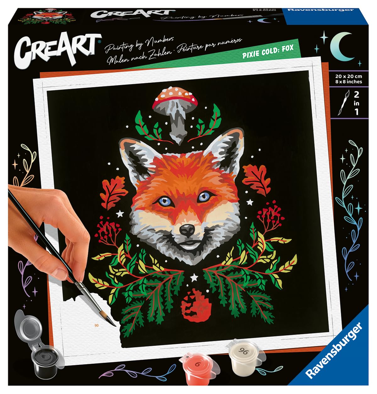 Kit de actividades Ravensburger - CreArt - Pintura por números - Pixie Cold: Mapache - Para mayores de 12 años Comprar en tienda | MÜLLER