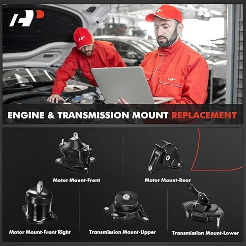 Miniatura 2 de A-Premium Juego de 5 piezas de montaje de motor y montaje de transmisión compatibles con Honda Accord 2008-2012, Crosstour 2012-2015 y Acura TSX