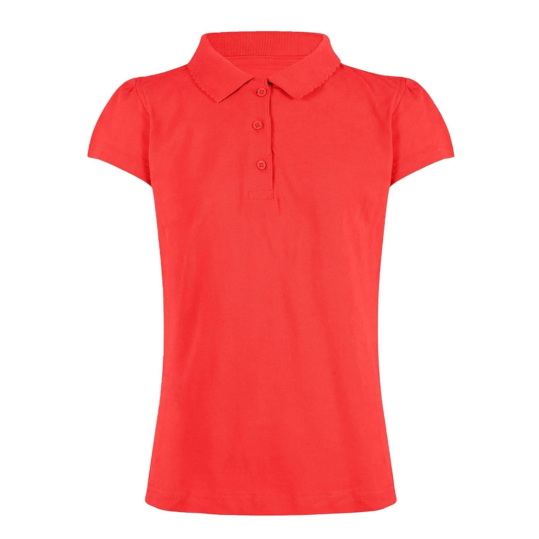 A2Z 4 Kids Plain - Girls Polo Shirt Red 7-8