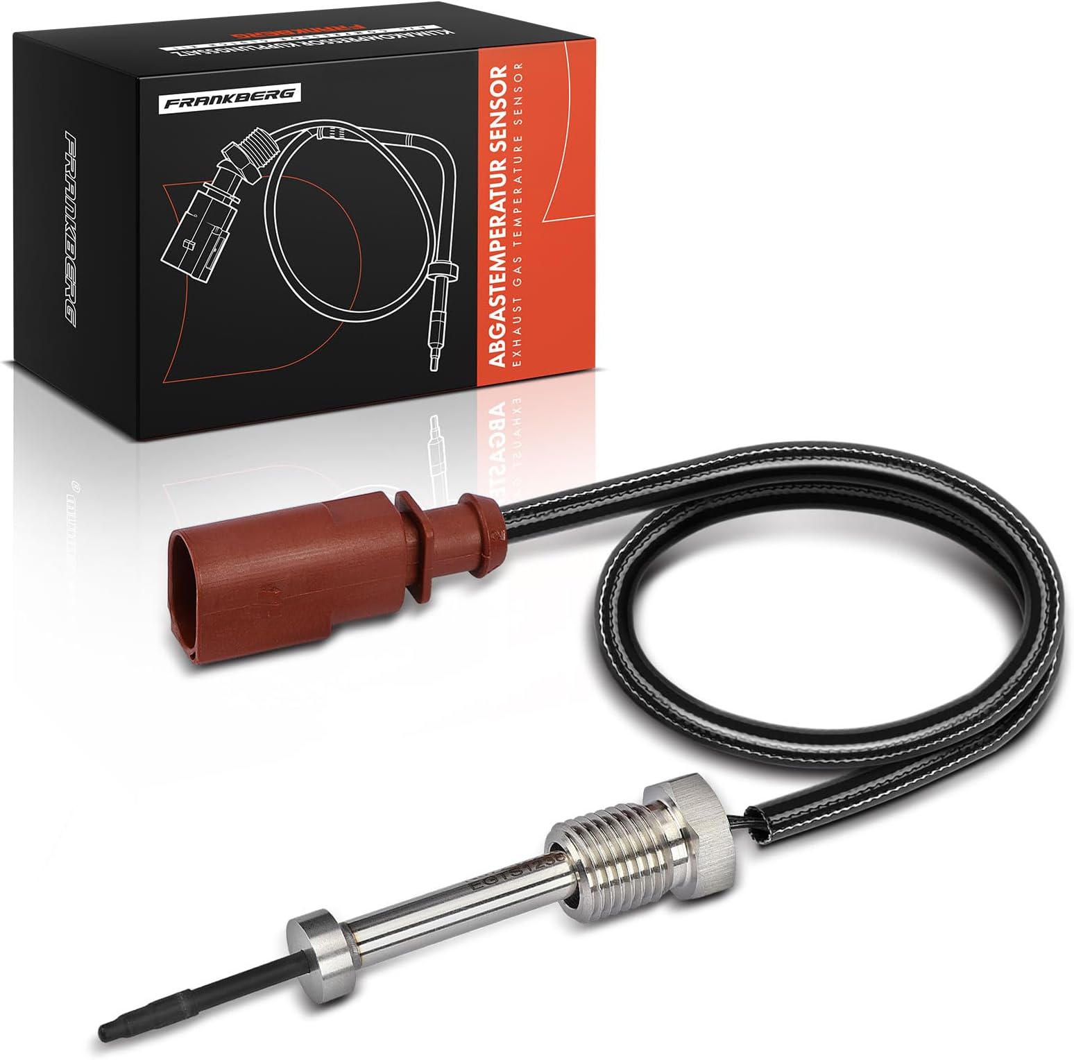 Exhaust Gas Temperature Sensor EGT Sensor 2-Pin Compatible with A1 Sportback Toledo IV Rapid Spaceback California T6 Camper Multiva.n VI Replace# 04L906088 Series