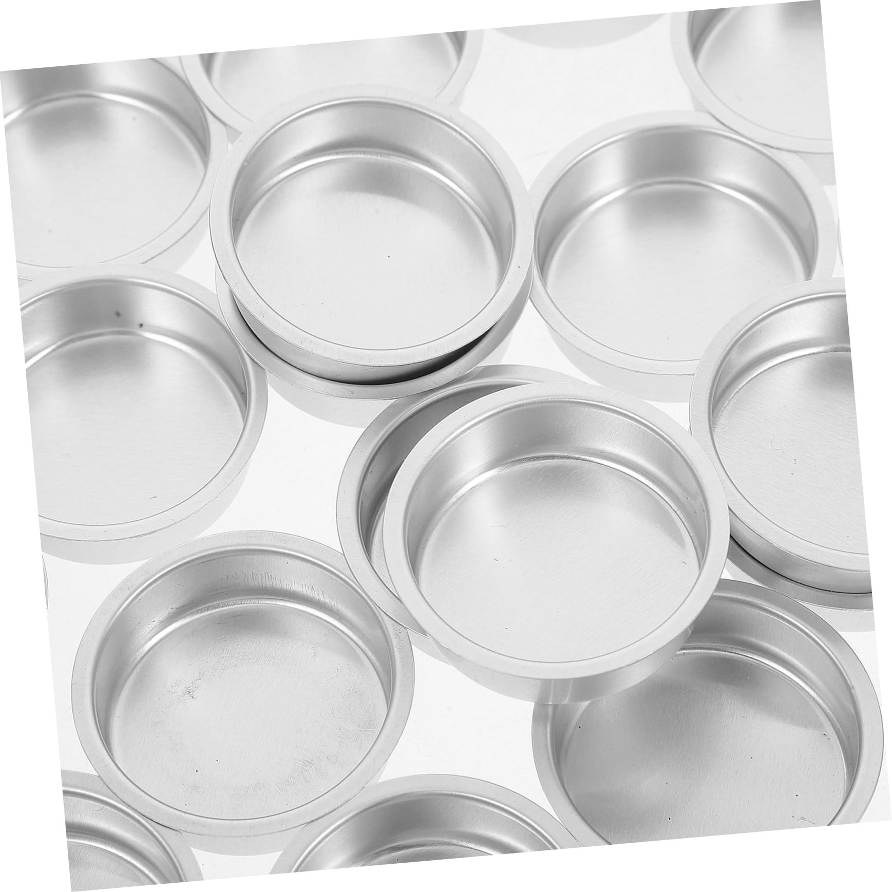 STOBAZA 20 Piezas Unidades Portavelas de Aluminio Plateado para Velas de Té Pequeños Vasos Redondos para Manualidades para Bodas Cumpleaños y Decoración de Fiestas