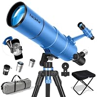 UncleHu Telescopio 90/550mm per Adulti&Bambini Principianti con Sgabello