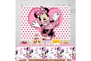 Pink Mouse Backdrop and Mouse Tablecloth Set
