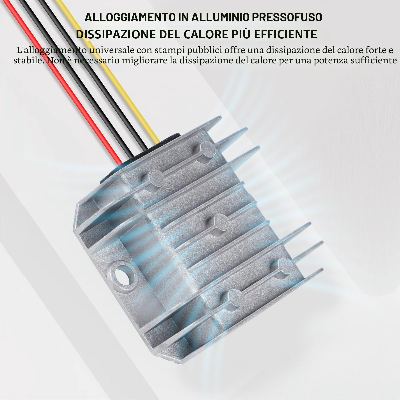 Convertitore di Tensione CC, Convertitore Step-down Modulo Stabilizzatore di Tensione Impermeabile da 20-60V a 12V 10A