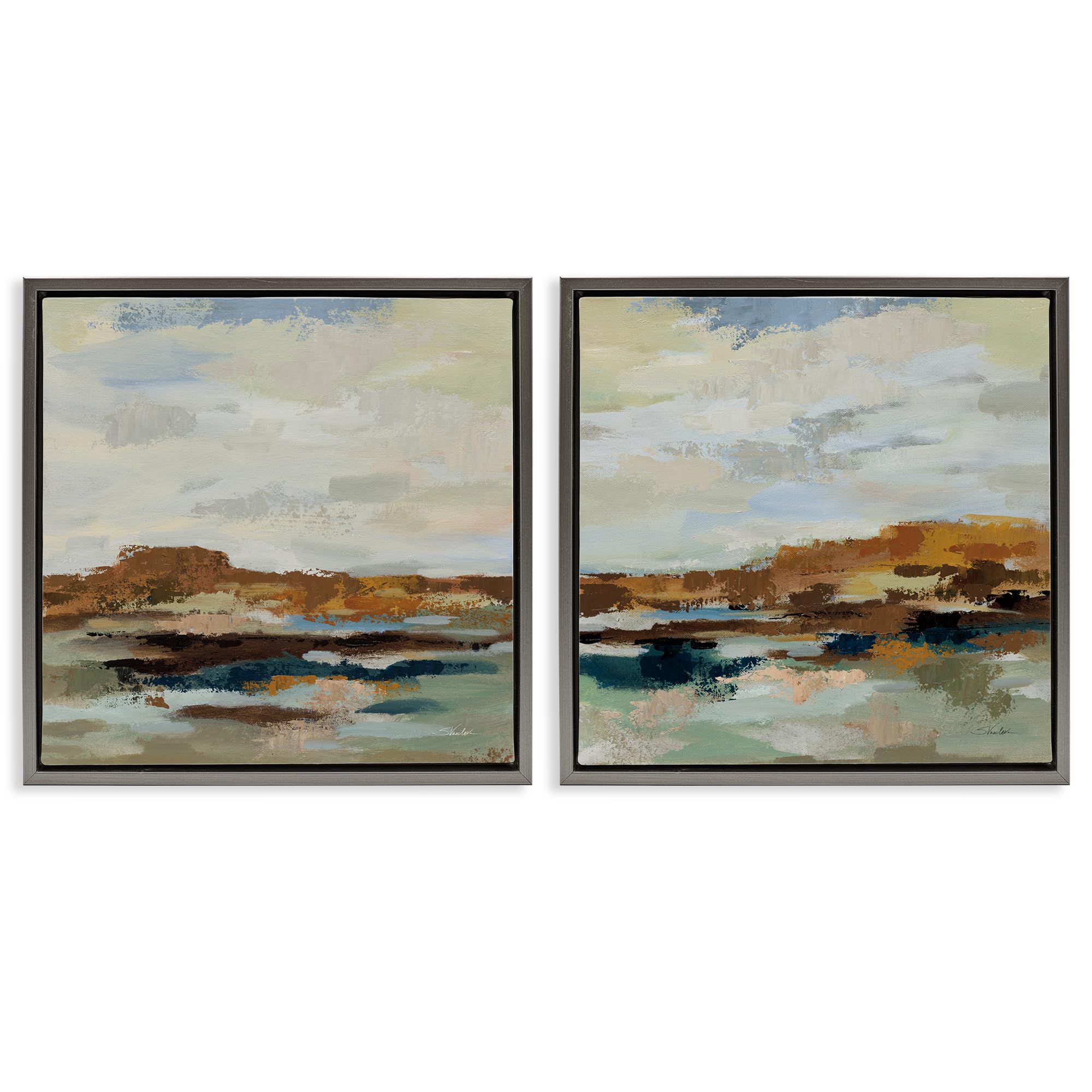 Southwestern Desert Horizon, 24 x 24 Inch Canvas in Floater Frame Set