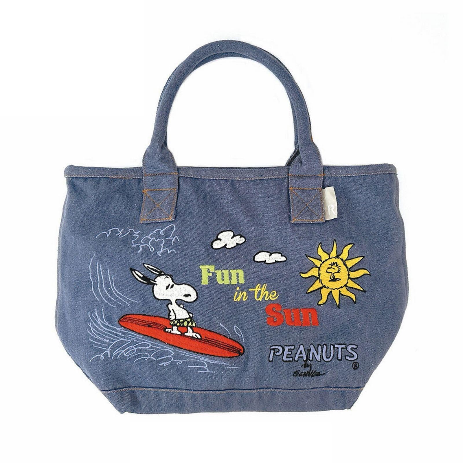 Amazon | スヌーピー デニム風 トートバッグ 刺繍 IP.デリ.シシュウ