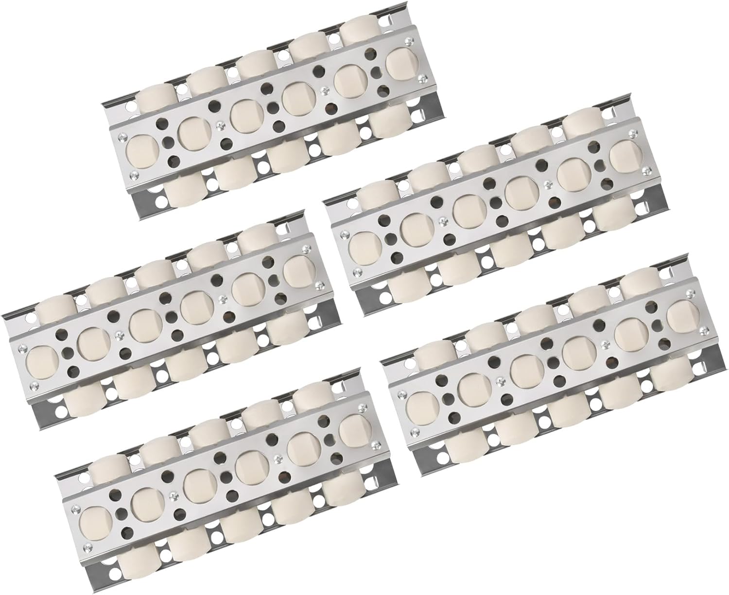 GasSaf Heat Plate for Select Turbo Gas Grill Replacement Parts, 16.5 inch Stainless Steel Briquette Trays for BBQ Galore Grand Turbo STS, Elite, Classic Grill Parts, 3-Pack Heat Trays(16 1/2 x 6 1/2)