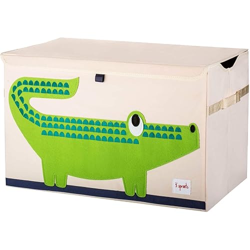 3 Sprouts Kids Toy Chest - Storage Trunk for Boys and Girls Room, Crocodile