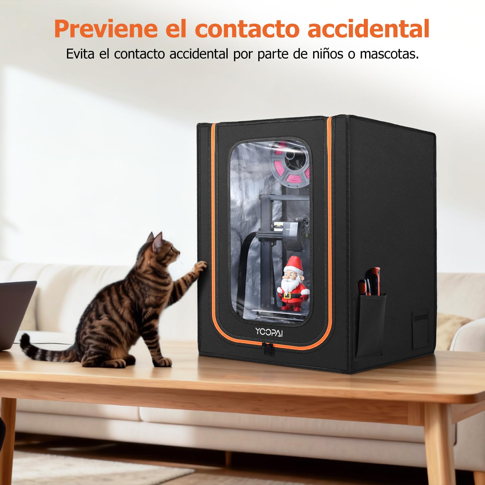 YOOPAI Carcasa Funda Impresora 3D con Sistema de iluminación para Creality Ender 3/ Ender 3 V2/ Ender 3 Pro/Anycubic/Elegoo Impresora 3D, Temperatura Constante Caja de Impresora 3D 550 * 650 * 780 mm