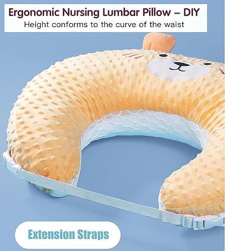 Miniatura 6 de Almohadas multifuncionales 3 en 1 para lactancia materna, almohada de lactancia para bebés con diseño inclinado, almohada de reflujo para bebé,