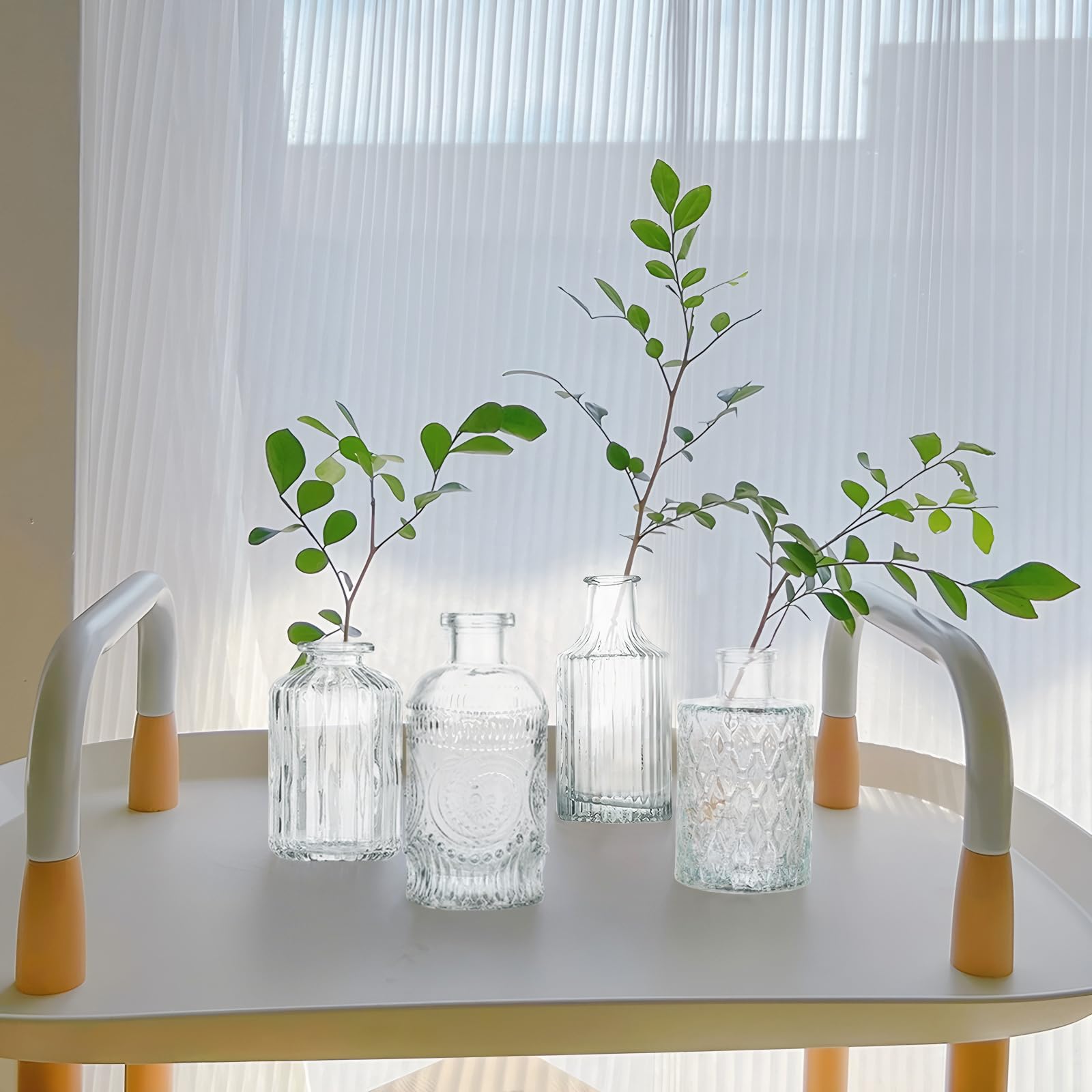 Set di Piccole Vasi 12PCS Vaso da Tavolo in Vetro Mini Vasi Decorativi Vaso da Fiori Set di Mini Vasi Decorazioni per Matrimonio Fiori Decorazioni per la Casa Matrimonio Centrotavola per Feste