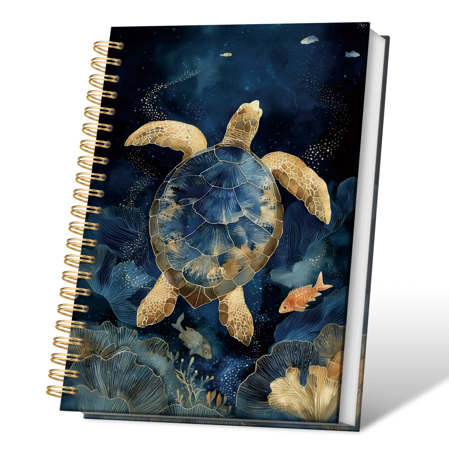 Carnet à spirale tortue de mer format 14x21cm pour dessiner - 8