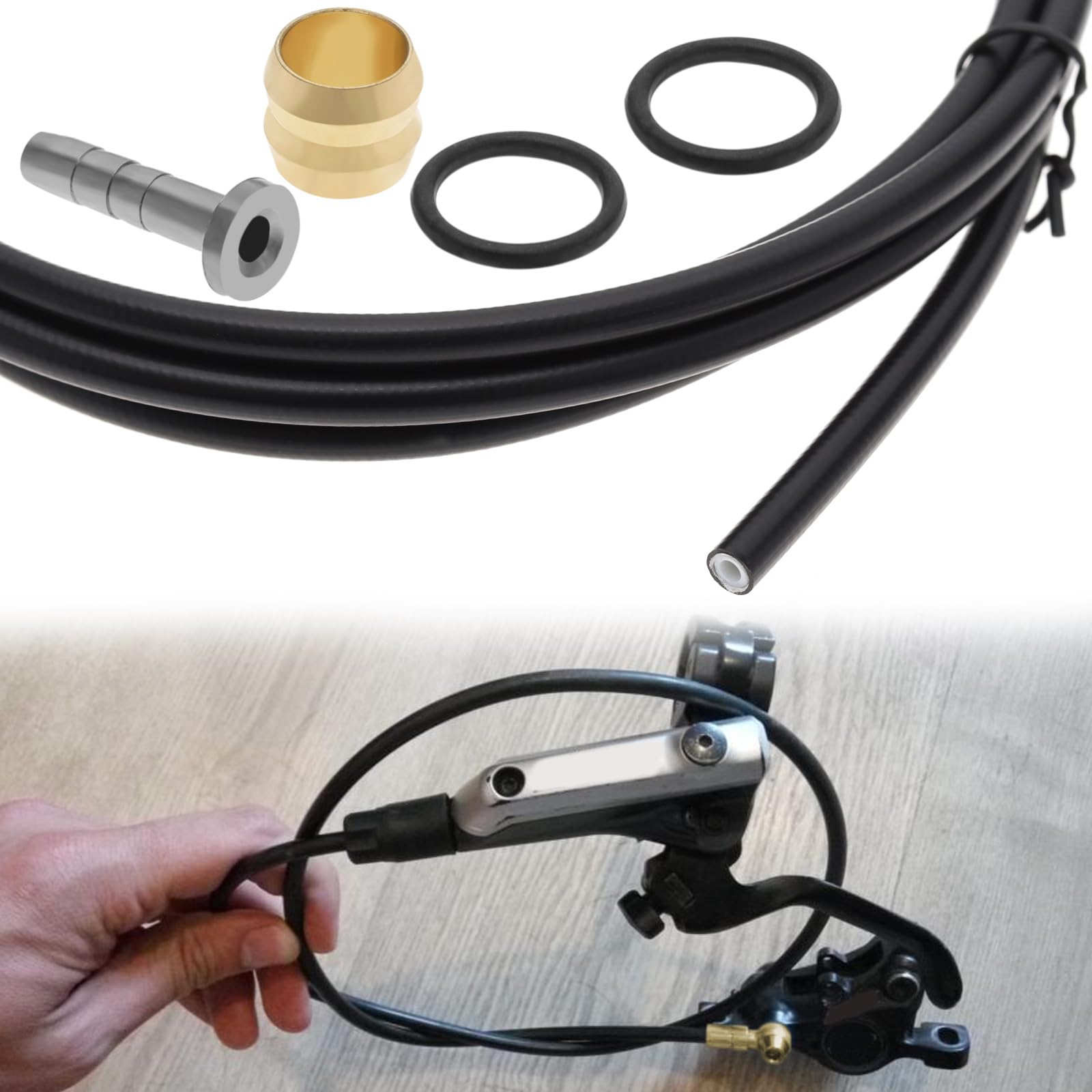 SG Store 1 set di tubi dell'olio per freni a cinque fili per bicicletta compatibile con Shimano Deore SLX XT XTR Kit tubo freno disco idraulico per bicicletta Accessori per bici