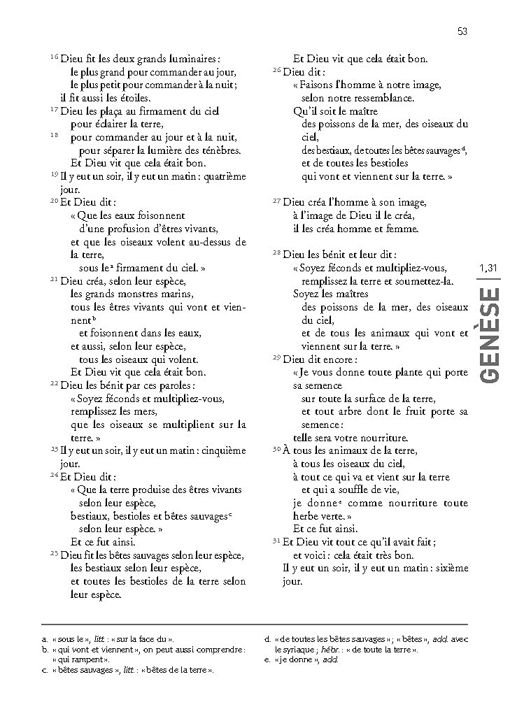 La Bible - Traduction officielle liturgique – cuir marron