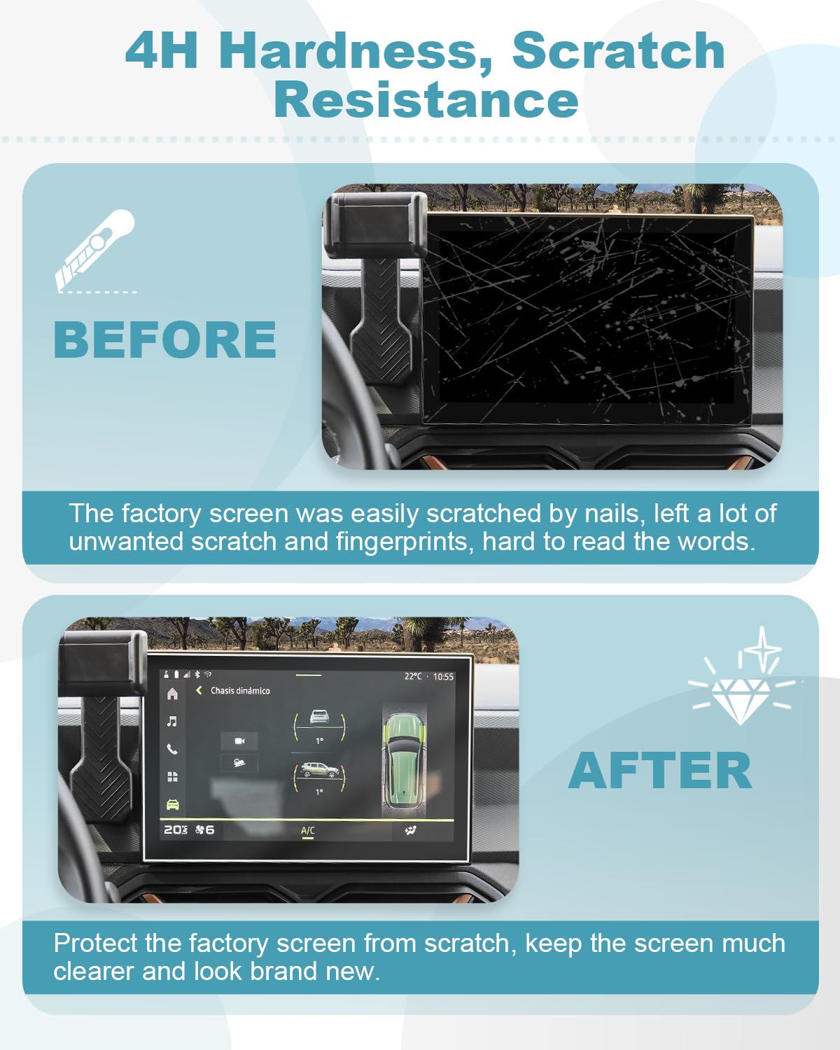 Dacia Sandero Pellicola Protettiva Per Navigatore Dacia Duster 3 2024-2025 - 10.1 Pollici, Antigraffio Accessori Navigazione