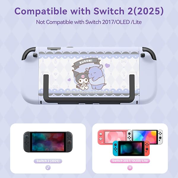 Kuitmor Dockable PC-Schutzhülle Kompatibel mit Switch 2 Modell 2025, Rundumschutz Hartschalengehäuse für Switch 2 2025 Zubehör - KLM - 2