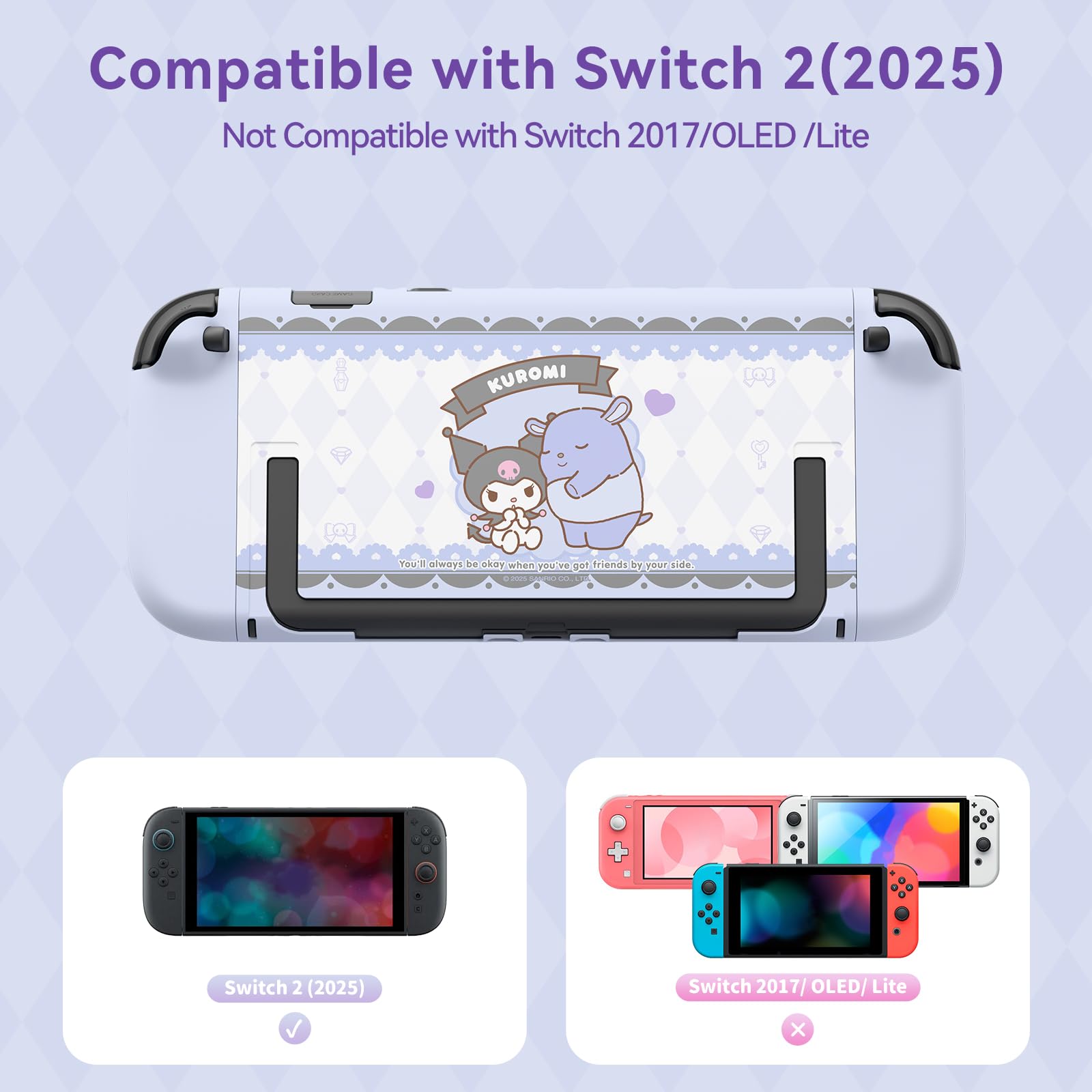 Kuitmor Dockable PC-Schutzhülle Kompatibel mit Switch 2 Modell 2025, Rundumschutz Hartschalengehäuse für Switch 2 2025 Zubehör - KLM - 2