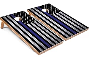 Thin Blue Line Regulation 2x4 Cornhole Board Game Set - For Law...