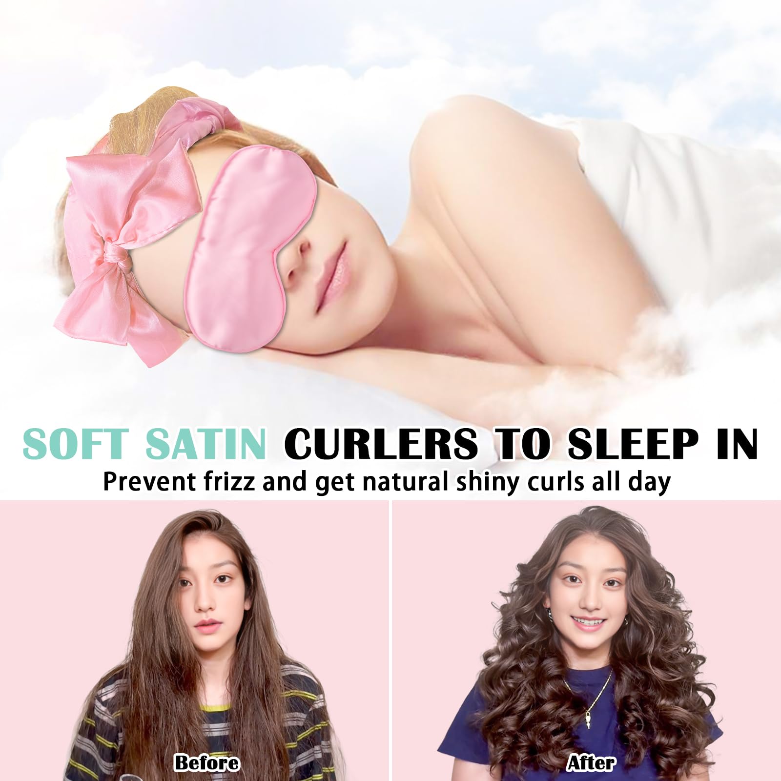 Baolivi 10 PCS Satin Heatless Curls Hair Curlers No Heat, 70" Heatless Hair Curler Overnight Curls - Image 2