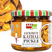 Add me Homemade fresh jackfruit pickles in mustard oil 300g | kathal ka achar Tasty ready to eat food Pickles Glass Jar | Handmade Spicy Jack fruit Pickle | Natural Preservative Free Kathal Achhar
