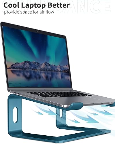 Miniatura 63 de SOUNDANCE Soporte para laptop, elevador de computadora de aluminio, elevador ergonómico para computadoras portátiles, soporte de metal compatible