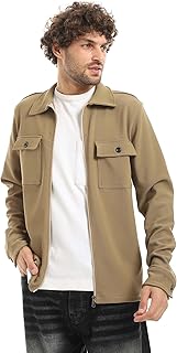 Red Circle Mens Knitted shirt with zipper Knitted shirt with zipper